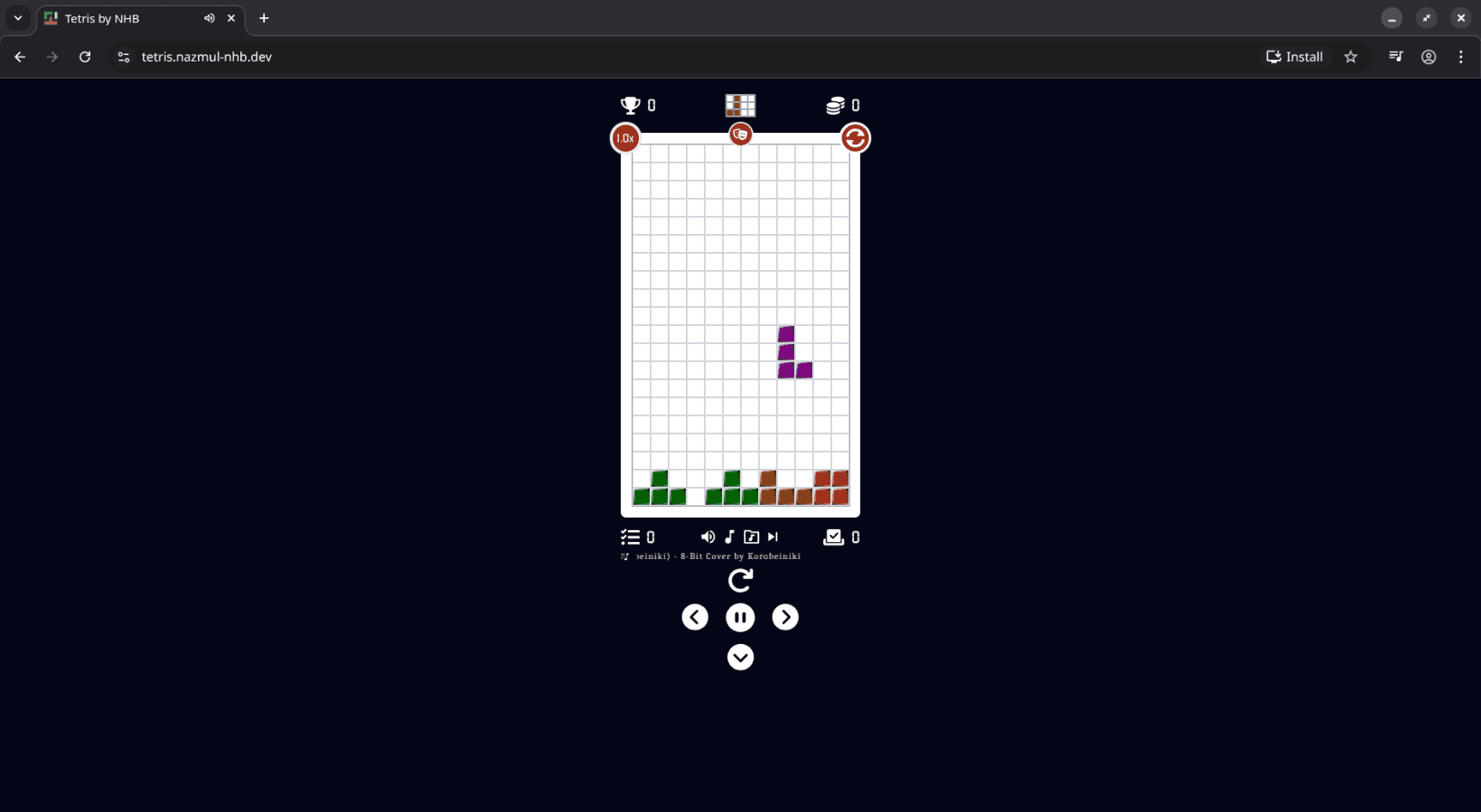 Tetris Game - Screenshot 1