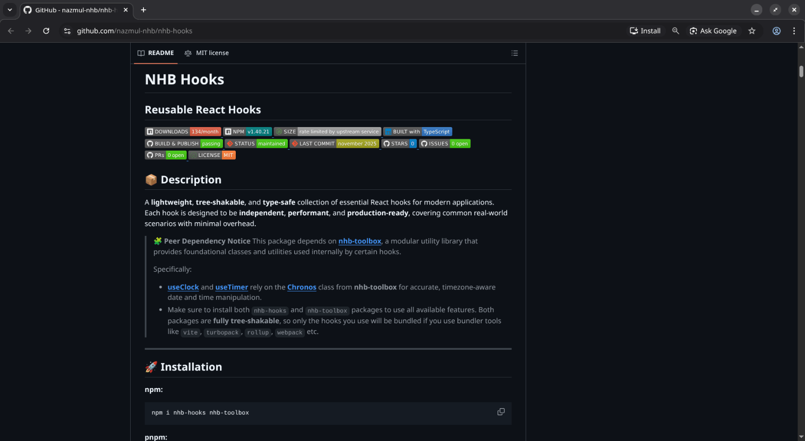 NHB Hooks - Screenshot 1